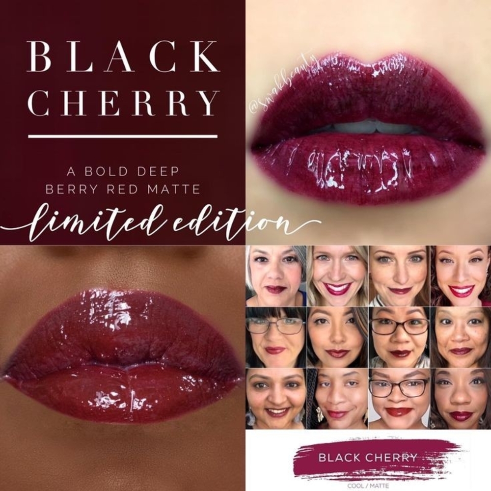 Black Cherry Bold Deep Berry Red Matte Lipstick